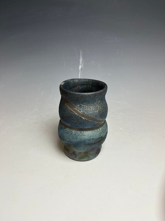 Volcanic Bubble Vase - Raku