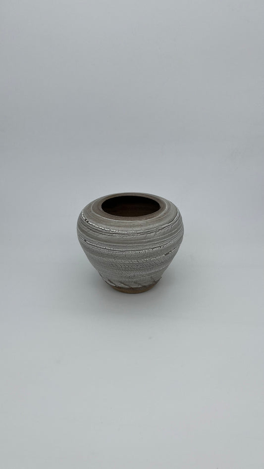 White Crackle Vase