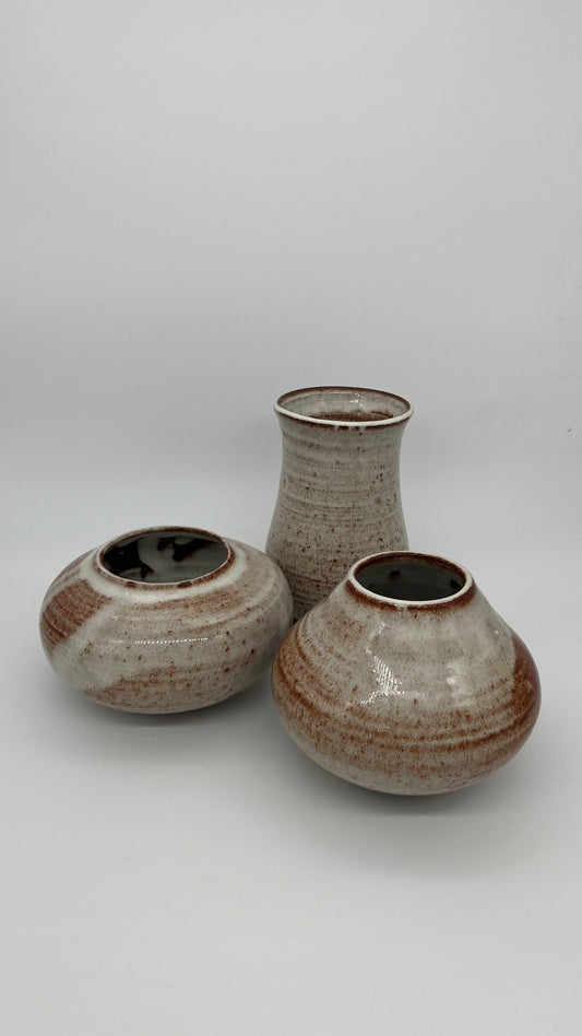 White Copper Vase Set